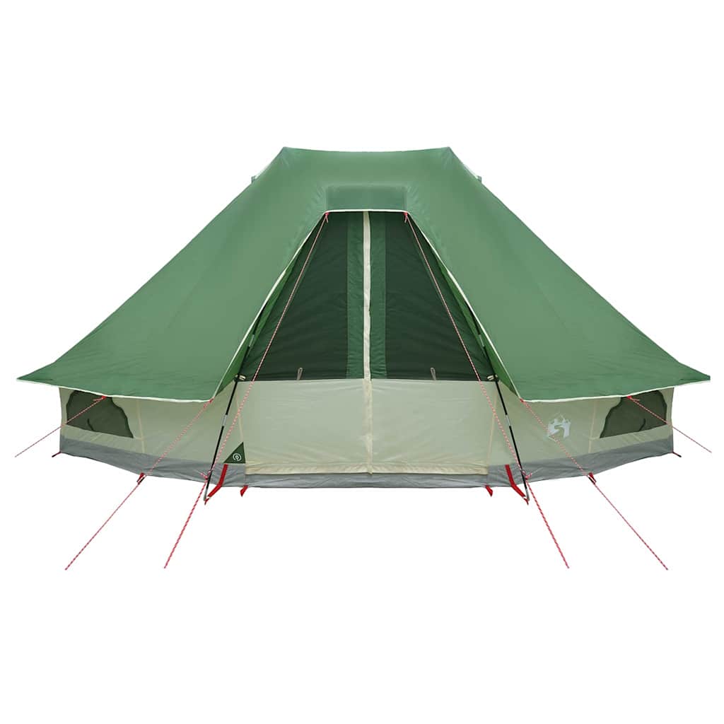 Tipi sátor tetővel tárolóval Zöld 466 x 310 x 240 cm taft