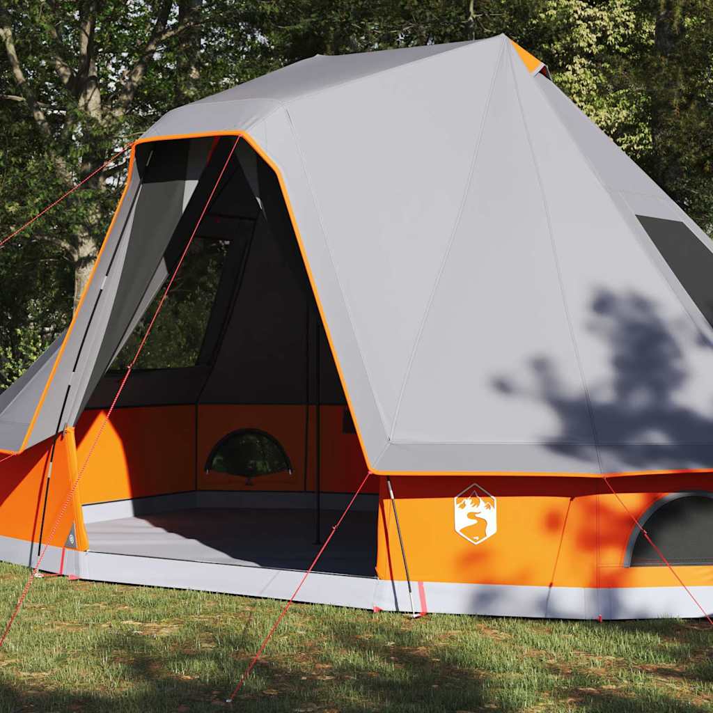 Tipi sátor tetővel Szürke és narancs 466 x 310 x 240 cm taft
