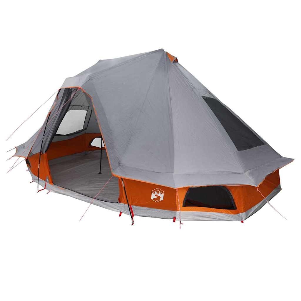 Tipi sátor tetővel Szürke és narancs 466 x 310 x 240 cm taft