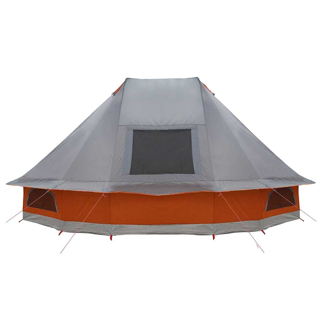 Tipi sátor tetővel Szürke és narancs 466 x 310 x 240 cm taft