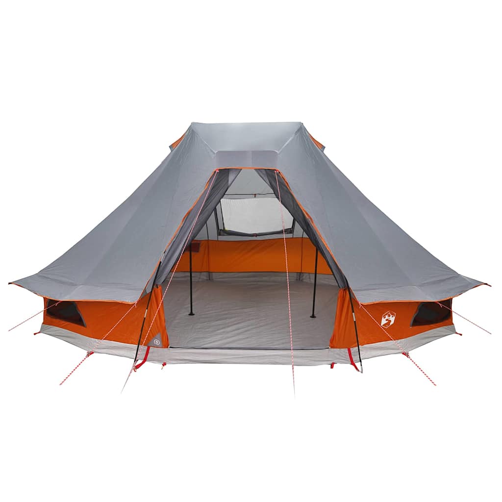 Tipi sátor tetővel Szürke és narancs 466 x 310 x 240 cm taft