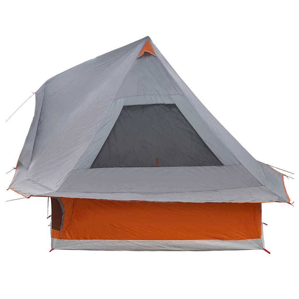Tipi sátor tetővel Szürke és narancs 466 x 310 x 240 cm taft