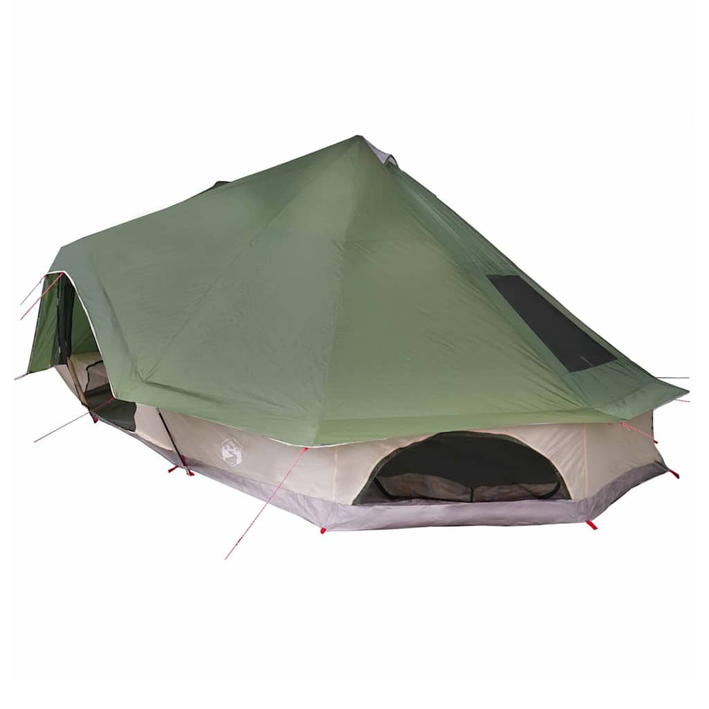 Tipi sátor tetővel tárolóval Zöld 680 x 430 x 270 cm taft