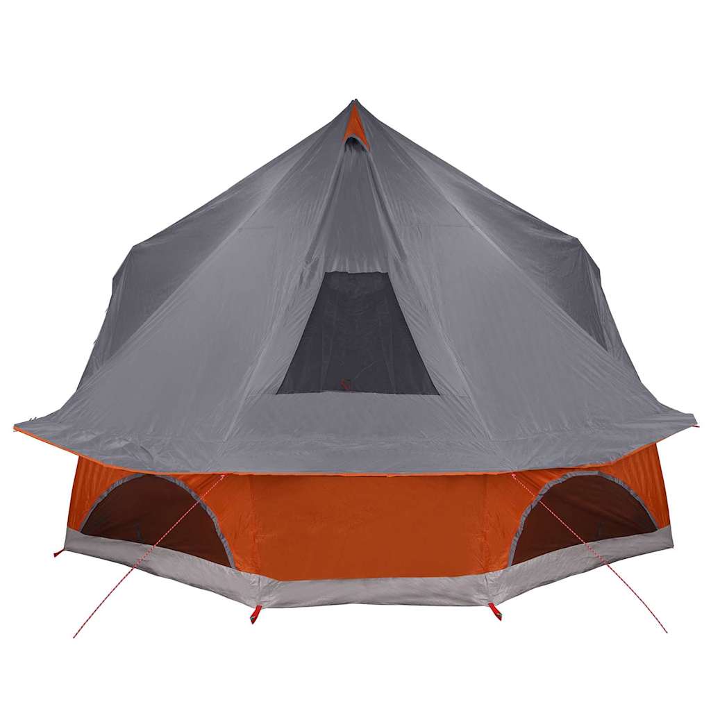 Tipi sátor tetővel Szürke és narancs 680 x 430 x 270 cm taft