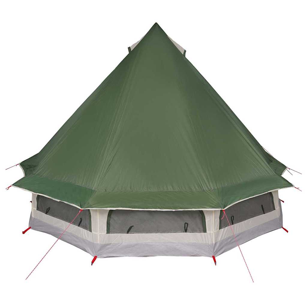 Tipi sátor tetővel tárolóval Zöld 404 x 370 x 270 cm taft