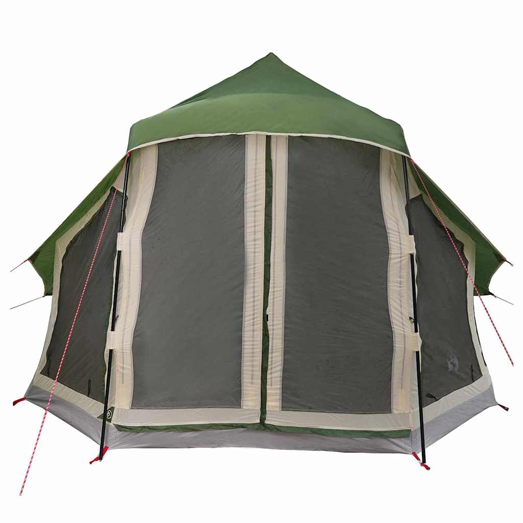 Tipi sátor tetővel tárolóval Zöld 404 x 370 x 270 cm taft