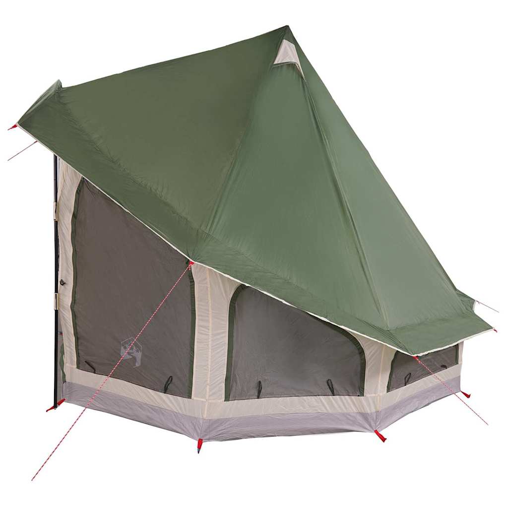 Tipi sátor tetővel tárolóval Zöld 404 x 370 x 270 cm taft