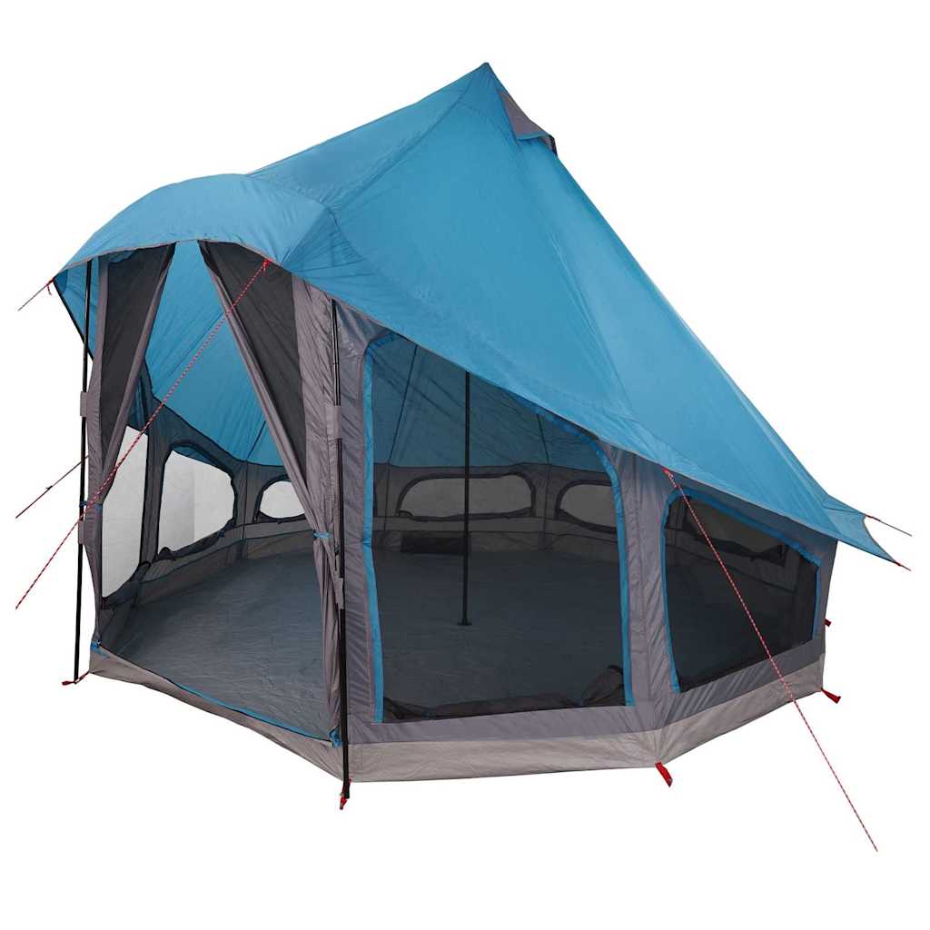 Tipi sátor tetővel tárolóval Kék 404 x 370 x 270 cm taft