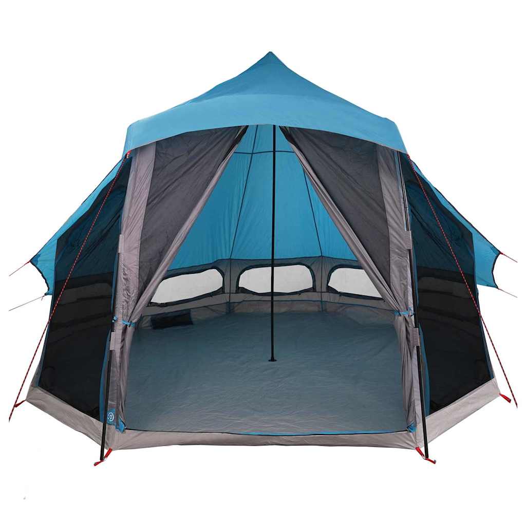 Tipi sátor tetővel tárolóval Kék 404 x 370 x 270 cm taft