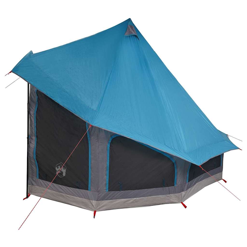 Tipi sátor tetővel tárolóval Kék 404 x 370 x 270 cm taft