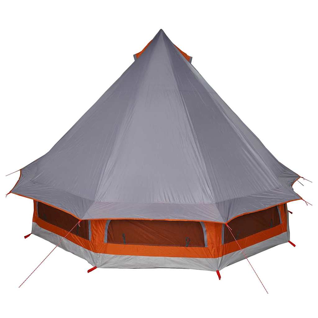 Tipi sátor tetővel Szürke és narancs 404 x 370 x 270 cm taft