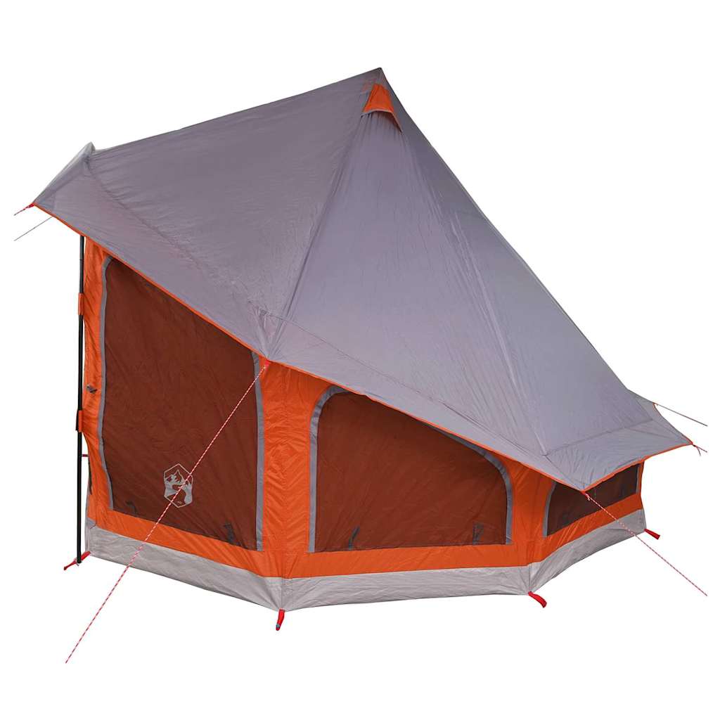 Tipi sátor tetővel Szürke és narancs 404 x 370 x 270 cm taft