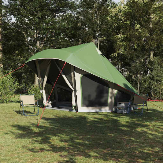 Tipi sátor tetővel tárolóval Zöld 508 x 470 x 300 cm taft
