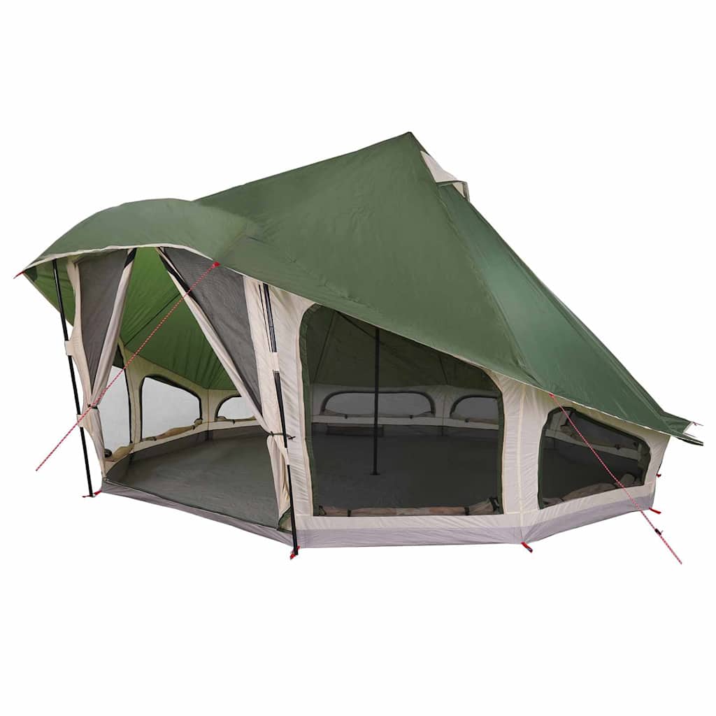 Tipi sátor tetővel tárolóval Zöld 508 x 470 x 300 cm taft
