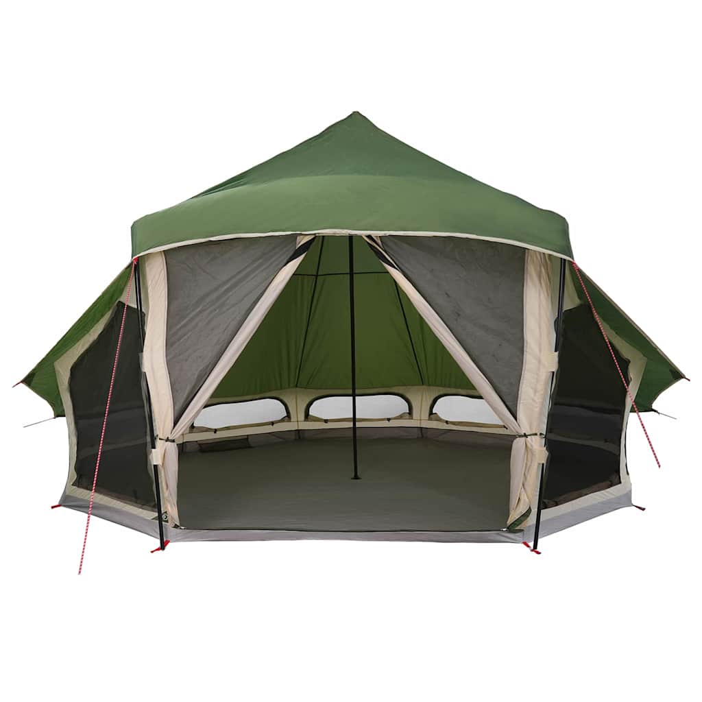 Tipi sátor tetővel tárolóval Zöld 508 x 470 x 300 cm taft