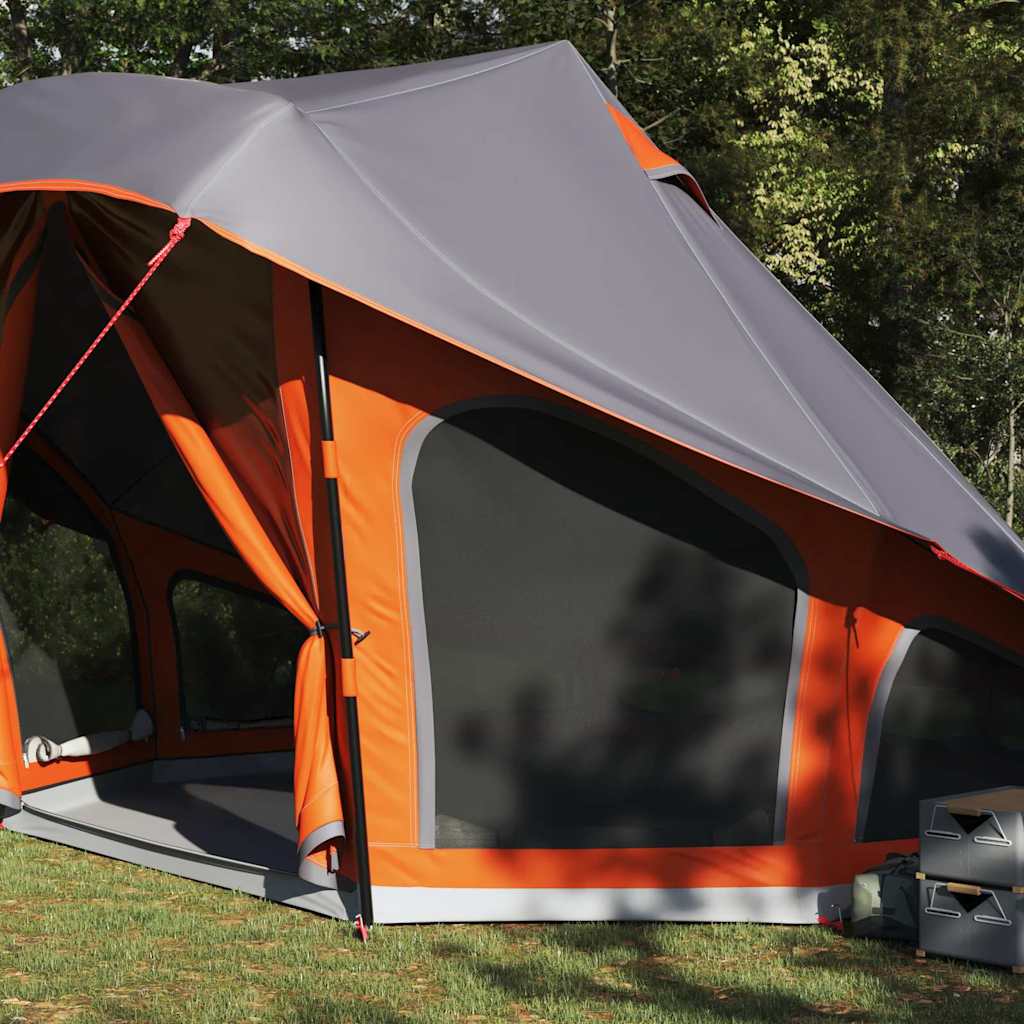 Tipi sátor tetővel Szürke és narancs 508 x 470 x 300 cm taft
