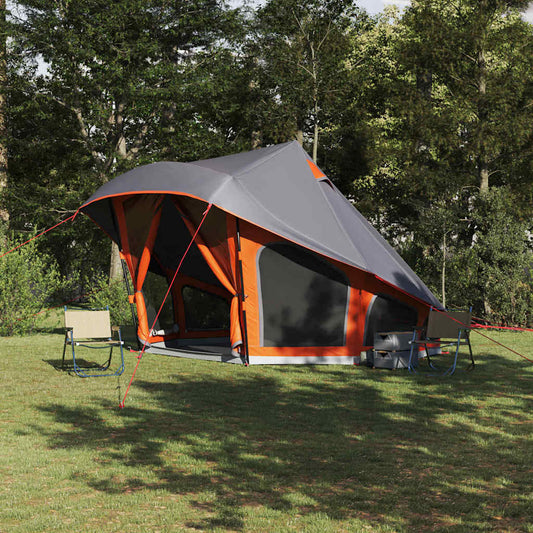 Tipi sátor tetővel Szürke és narancs 508 x 470 x 300 cm taft