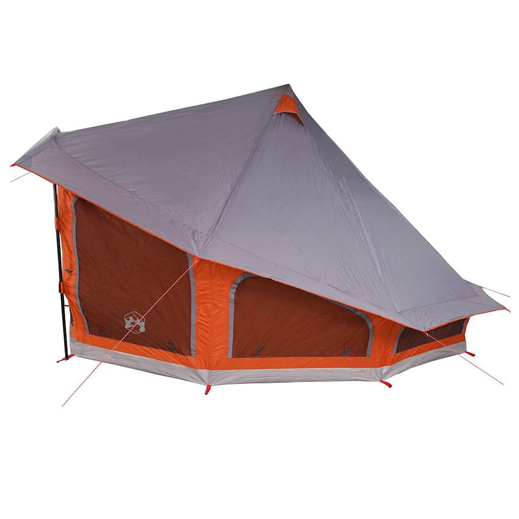 Tipi sátor tetővel Szürke és narancs 508 x 470 x 300 cm taft