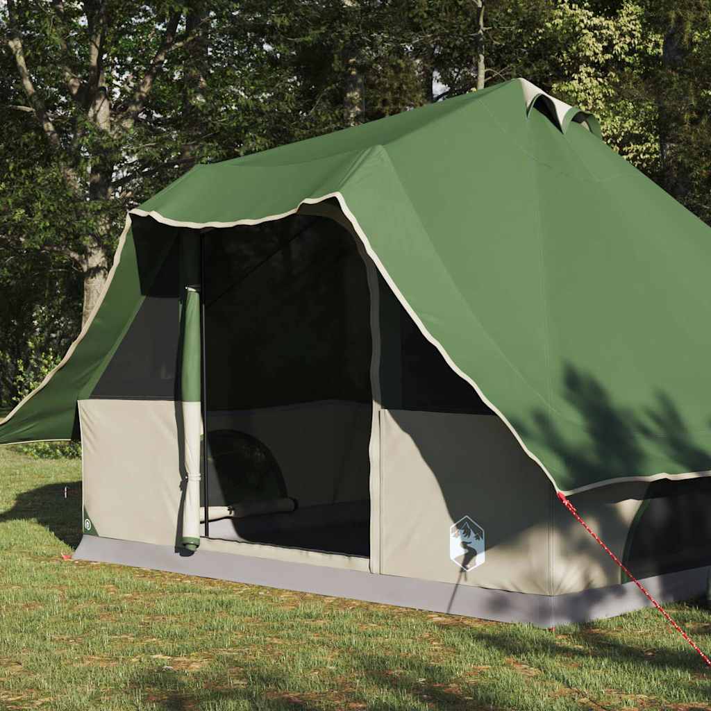 Tipi sátor tetővel tárolóval Zöld 358 x 296 x 258 cm taft