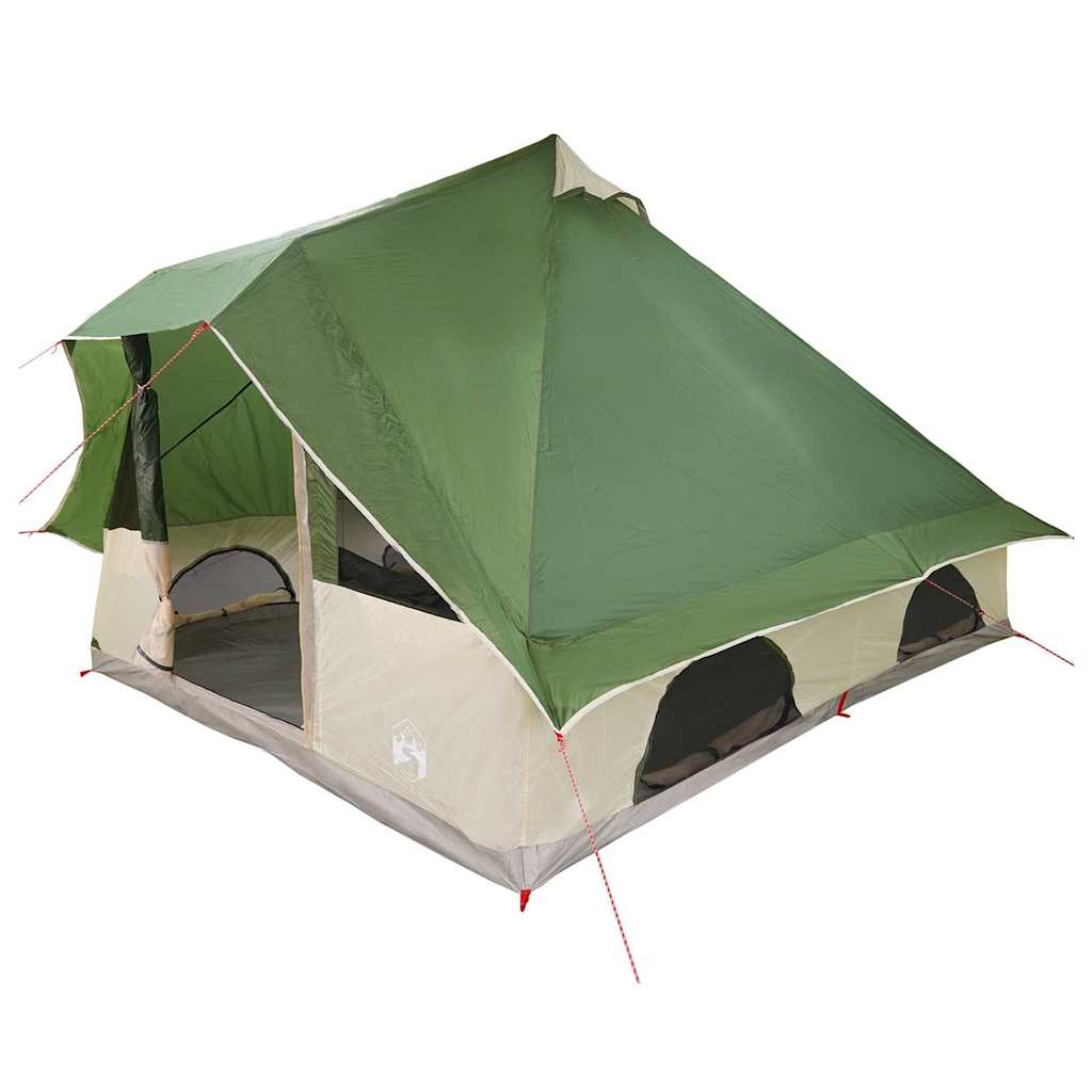 Tipi sátor tetővel tárolóval Zöld 358 x 296 x 258 cm taft