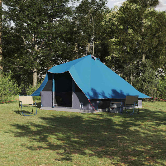 Tipi sátor tetővel tárolóval Kék 358 x 296 x 258 cm taft