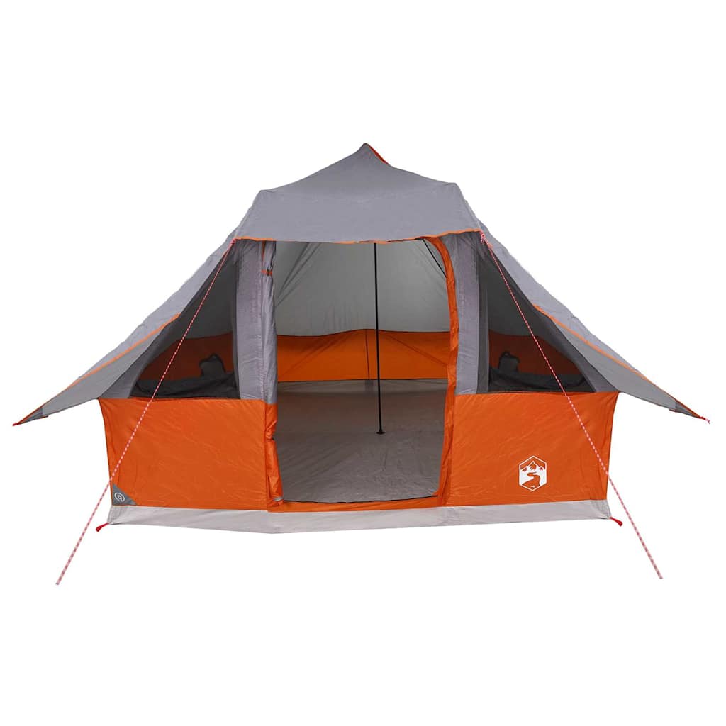 Tipi sátor tetővel Szürke és narancs 358 x 296 x 258 cm taft