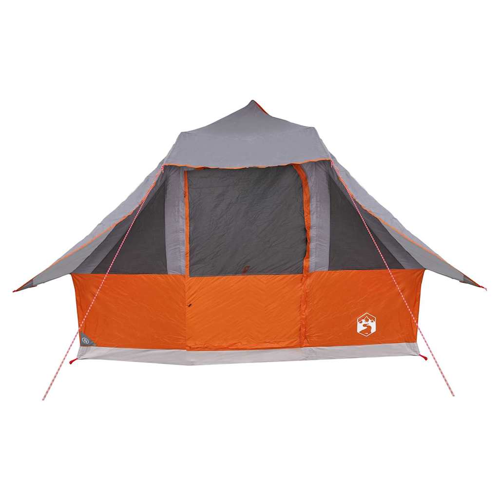 Tipi sátor tetővel Szürke és narancs 358 x 296 x 258 cm taft