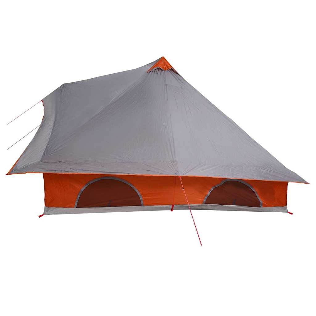 Tipi sátor tetővel Szürke és narancs 358 x 296 x 258 cm taft