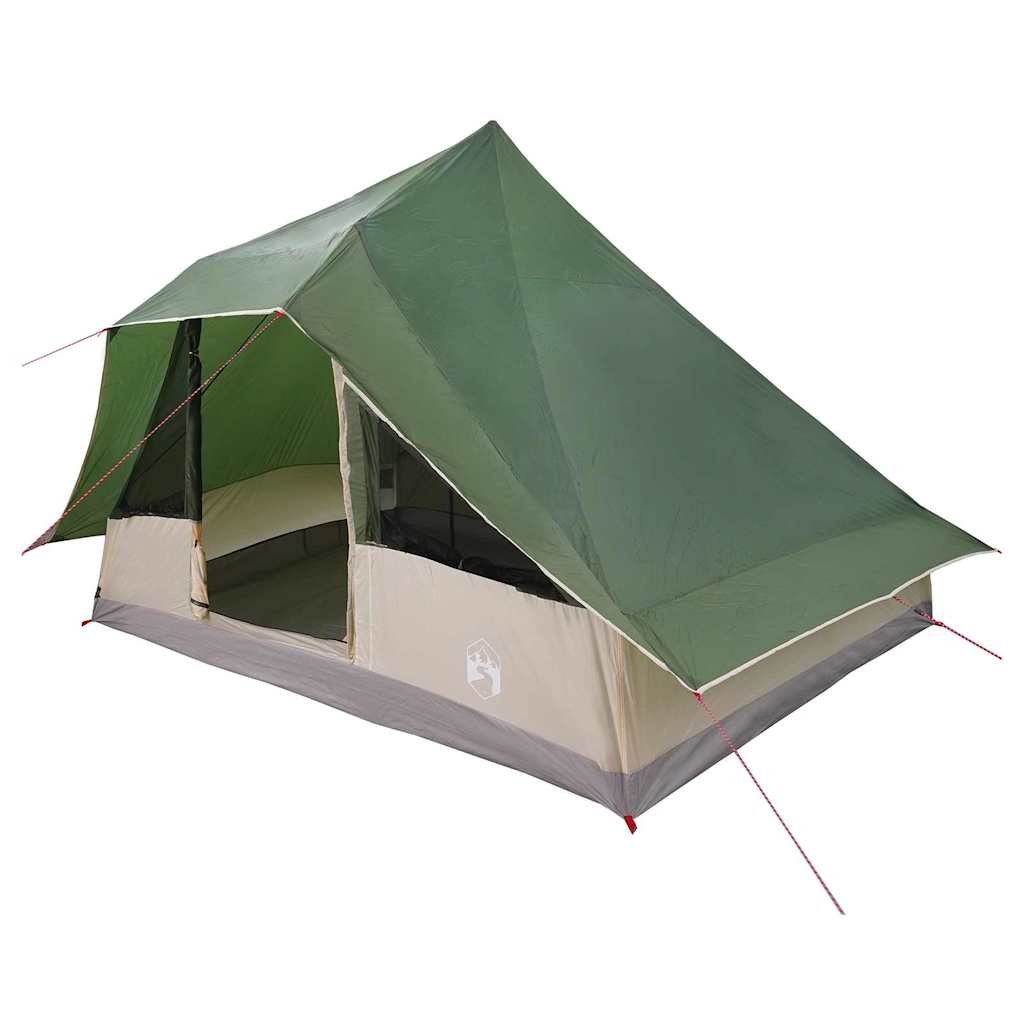 Tipi sátor tetővel tárolóval Zöld 364 x 281 x 257 cm taft