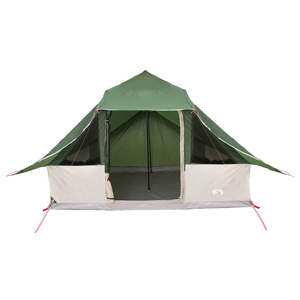 Tipi sátor tetővel tárolóval Zöld 364 x 281 x 257 cm taft