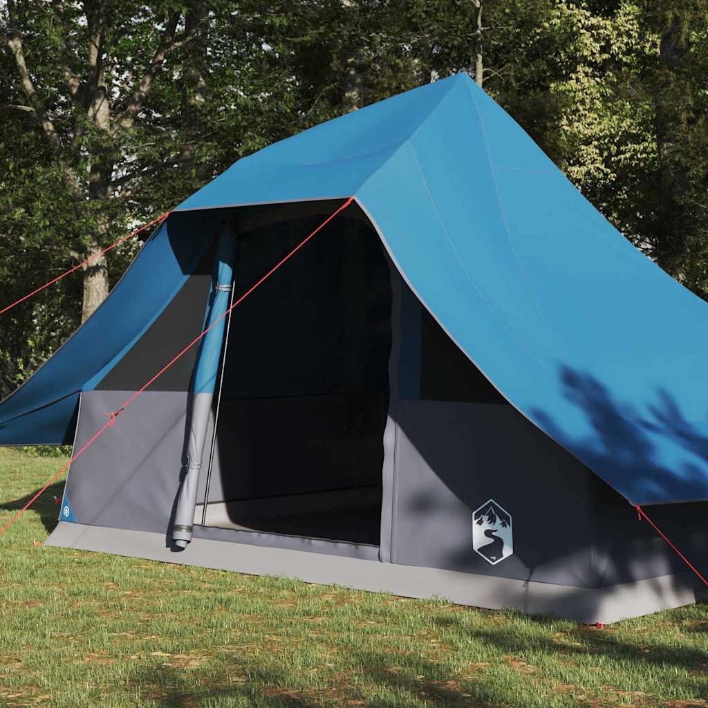 Tipi sátor tetővel tárolóval Kék 364 x 281 x 257 cm taft