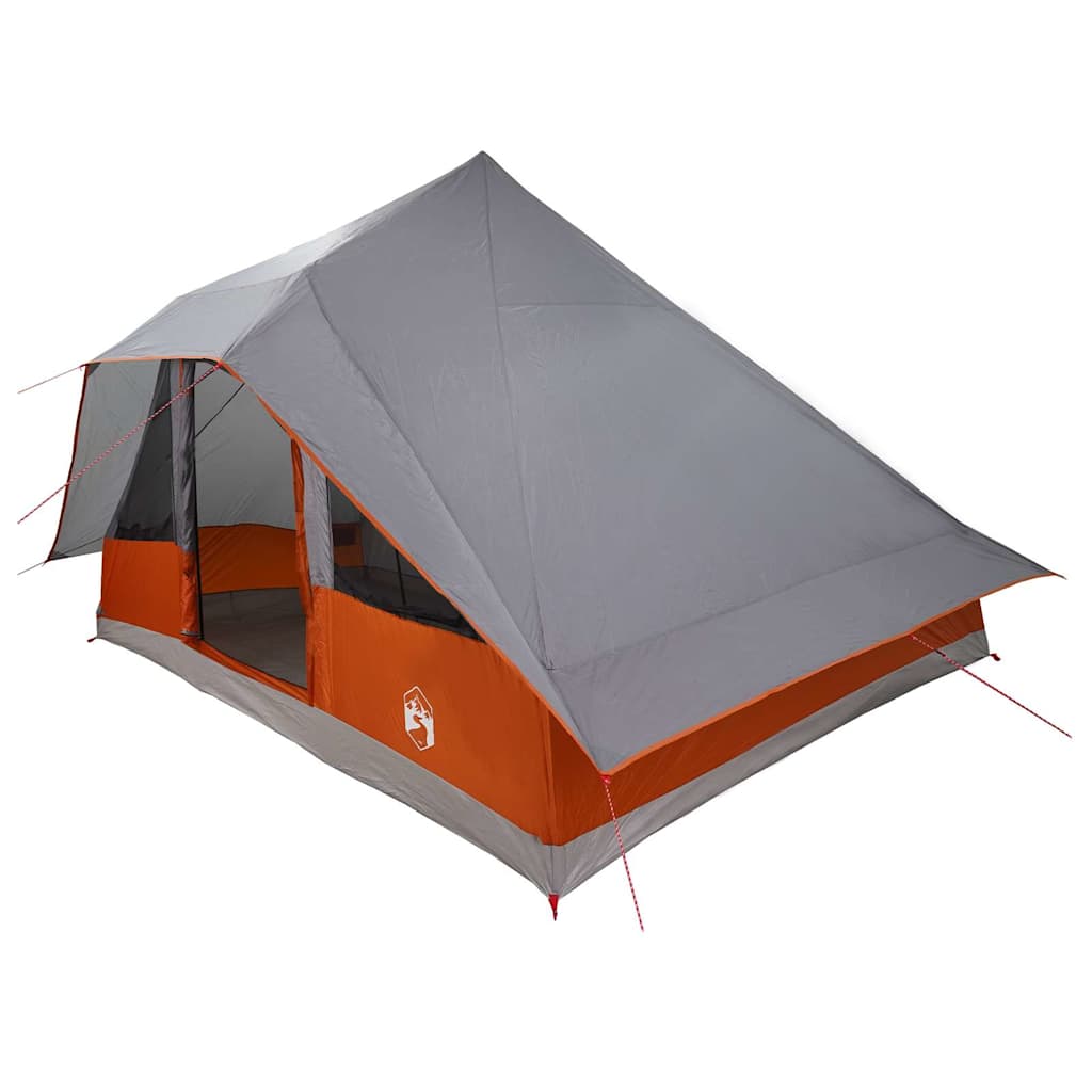 Tipi sátor tetővel Szürke és narancs 364 x 281 x 257 cm taft