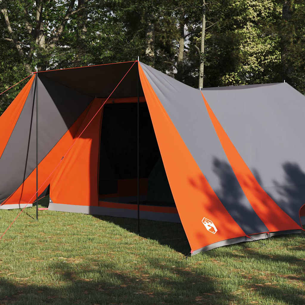 Tipi sátor tetővel Szürke és narancs 660 x 456 x 200 cm taft