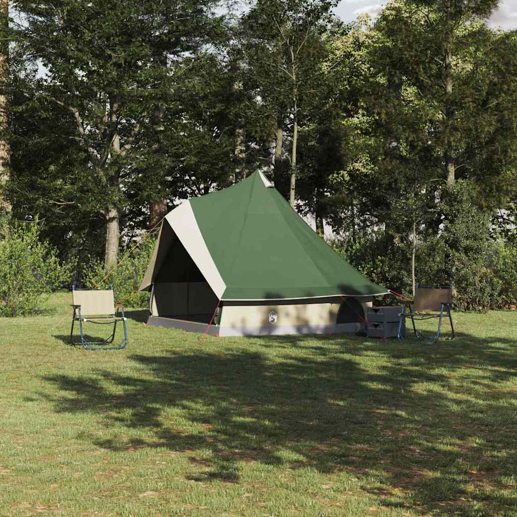 Tipi sátor tetővel tárolóval Zöld 400 x 346 x 250 cm taft