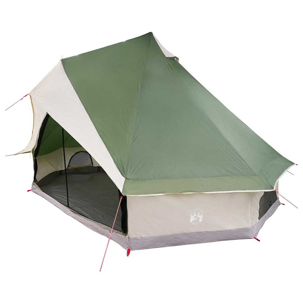 Tipi sátor tetővel tárolóval Zöld 400 x 346 x 250 cm taft