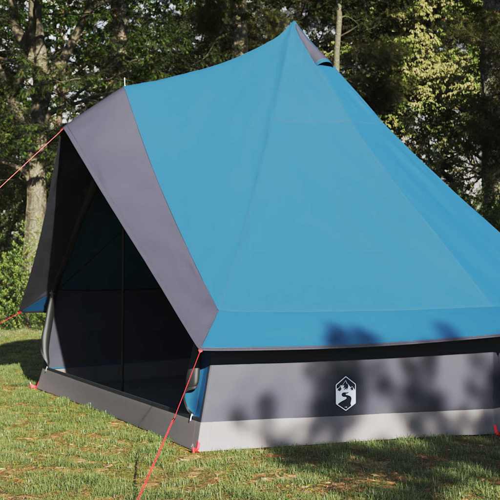Tipi sátor tetővel tárolóval Kék 400 x 346 x 250 cm taft