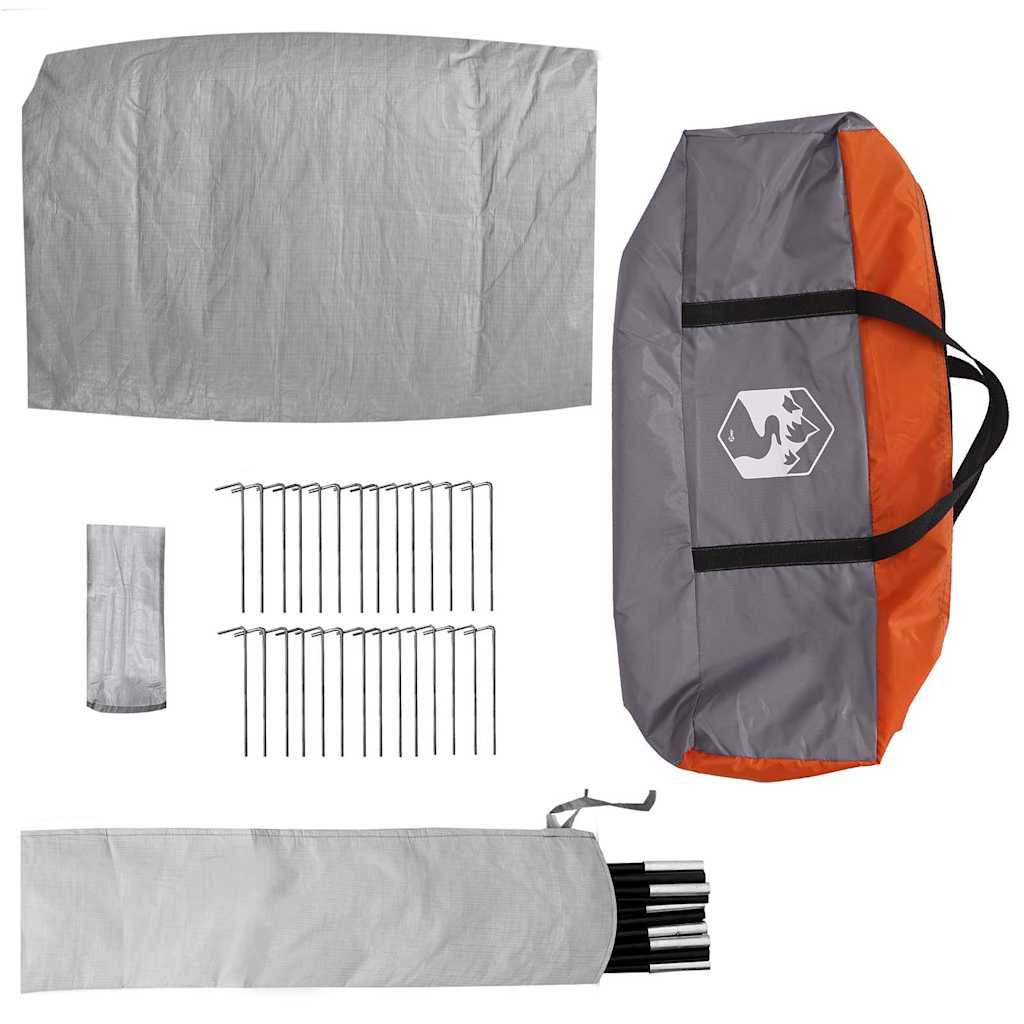 Tipi sátor tetővel Szürke és narancs 400 x 346 x 250 cm taft