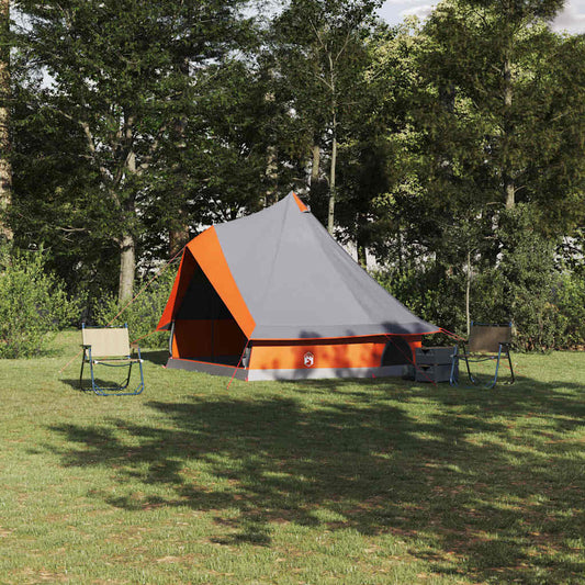 Tipi sátor tetővel Szürke és narancs 400 x 346 x 250 cm taft