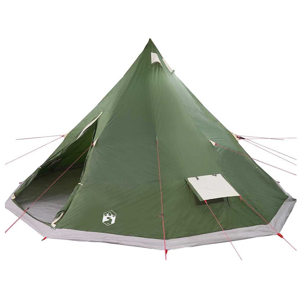 Tipi sátor tetővel tárolóval Zöld 560 x 560 x 300 cm taft