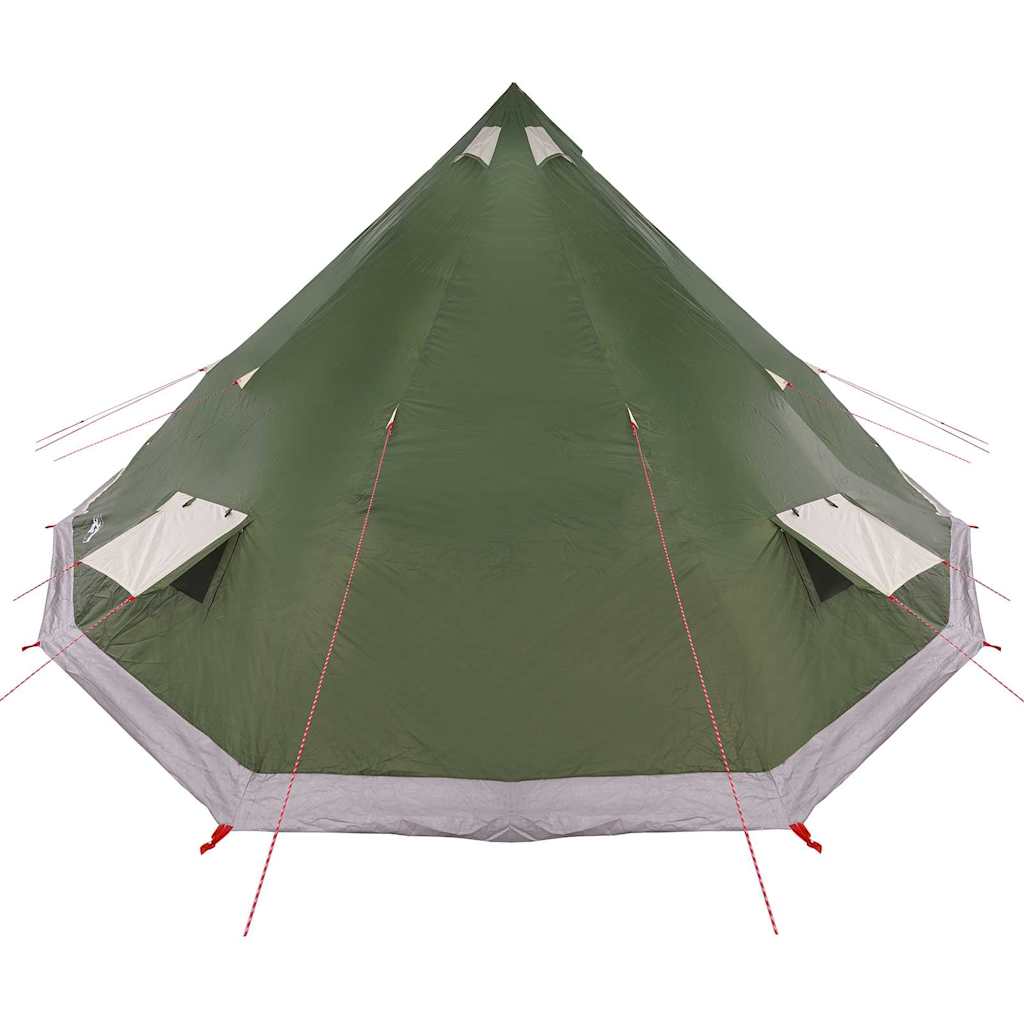 Tipi sátor tetővel tárolóval Zöld 560 x 560 x 300 cm taft