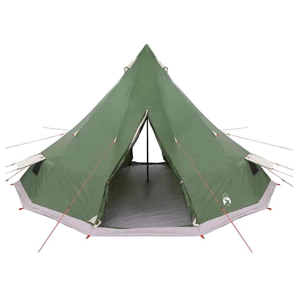 Tipi sátor tetővel tárolóval Zöld 560 x 560 x 300 cm taft