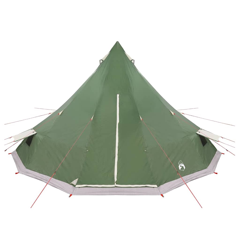 Tipi sátor tetővel tárolóval Zöld 560 x 560 x 300 cm taft