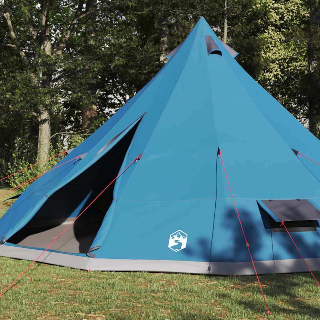 Tipi sátor tetővel tárolóval Kék 560 x 560 x 300 cm taft