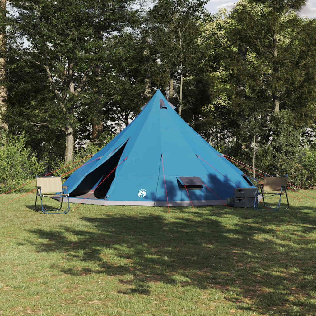 Tipi sátor tetővel tárolóval Kék 560 x 560 x 300 cm taft