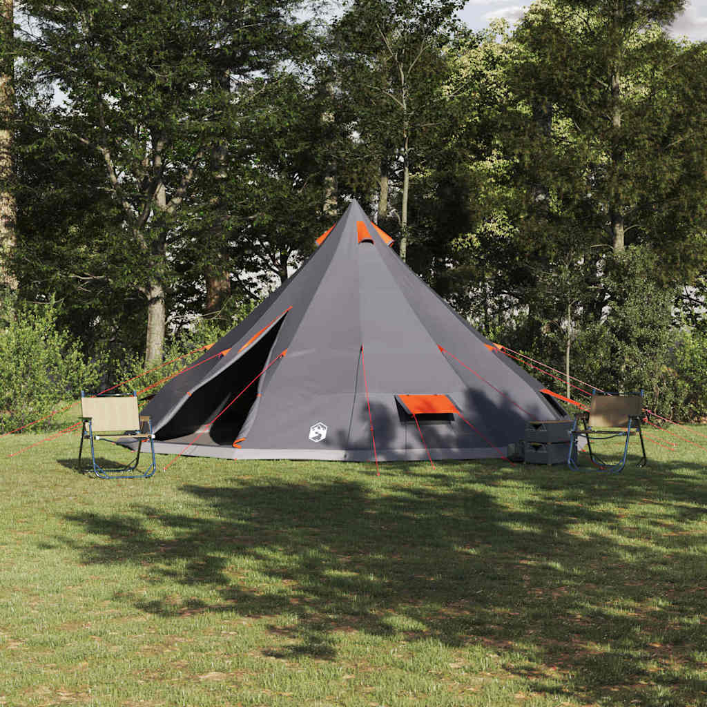 Tipi sátor tetővel Szürke és narancs 560 x 560 x 300 cm taft