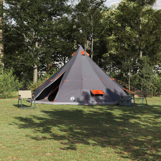 Tipi sátor tetővel Szürke és narancs 560 x 560 x 300 cm taft
