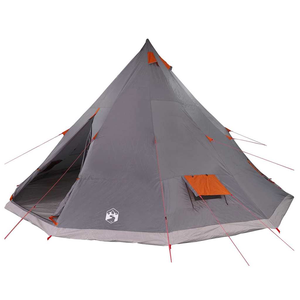 Tipi sátor tetővel Szürke és narancs 560 x 560 x 300 cm taft