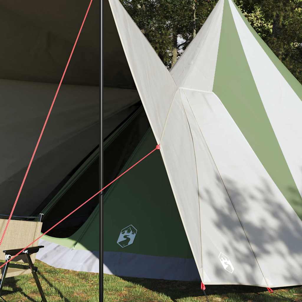Tipi sátor tetővel tárolóval Zöld 510 x 690 x 330 cm taft