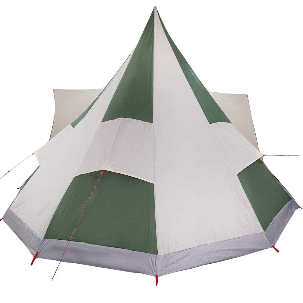Tipi sátor tetővel tárolóval Zöld 510 x 690 x 330 cm taft