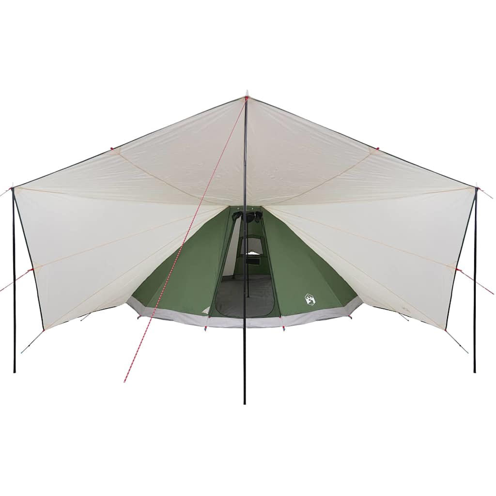 Tipi sátor tetővel tárolóval Zöld 510 x 690 x 330 cm taft